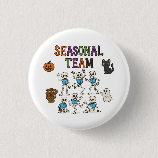 Badge Rond 2,50 Cm Équipe de saison Halloween (Devant)