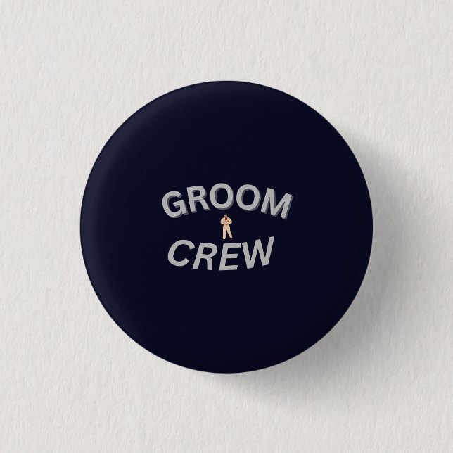 Badge Rond 2,50 Cm Équipe du marié | Bouton de cortège de mariage (Devant)