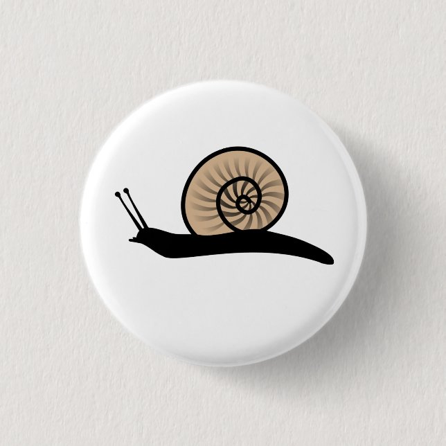 Badge Rond 2,50 Cm Escargot (Devant)