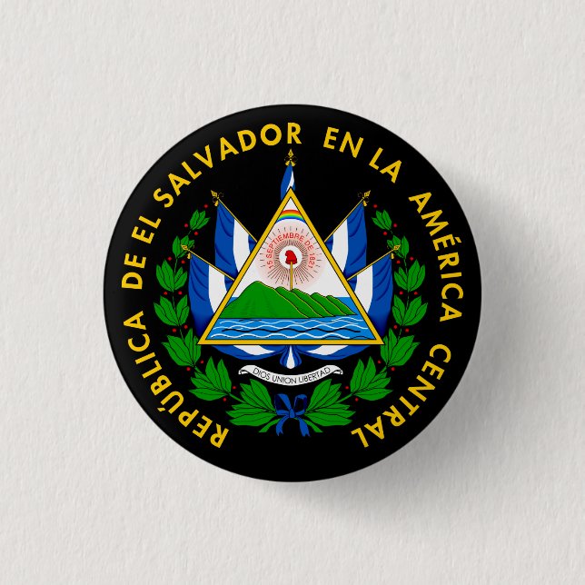 Badge Rond 2,50 Cm Escudo de El Salvador (Devant)
