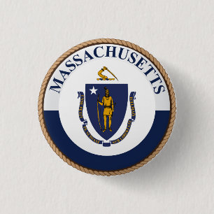 Badge Rond 2,50 Cm État de bouton de joint de drapeau du