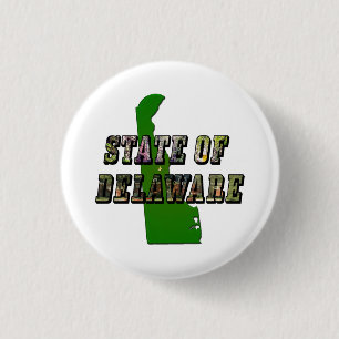 Badge Rond 2,50 Cm État du Delaware Image Text and Map