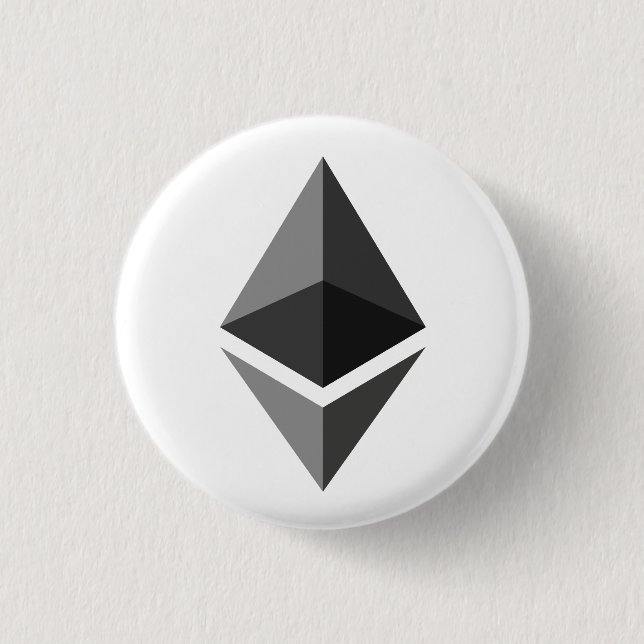 Badge Rond 2,50 Cm Ethereum (ETH) CryptoCurrency Blockchain (Devant)