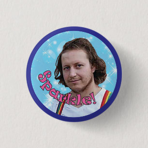Badge Rond 2,50 Cm Étincelle Kurt ! , 1 bouton rond de pouce de ¼