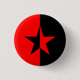 Badge Rond 2,50 Cm Étoile de rouge/noir