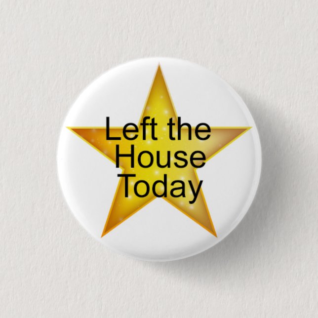 Badge Rond 2,50 Cm Étoile dorée adulte (Devant)