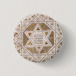 Badge Rond 2,50 Cm Étoile médiévale de David