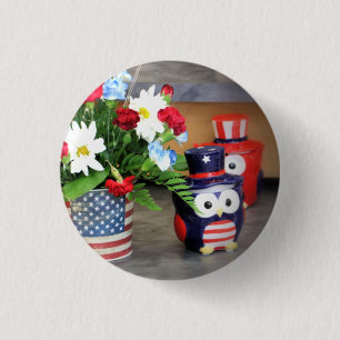 Badge Rond 2,50 Cm Étoile tourbée
