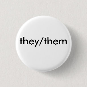 Badge Rond 2,50 Cm eux/eux insigne de pronom