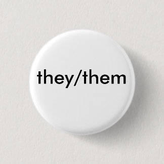 Badge Rond 2,50 Cm eux/eux insigne de pronom