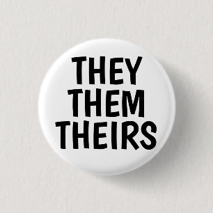 Badge Rond 2,50 Cm eux/eux/leur pronoms noirs et blancs