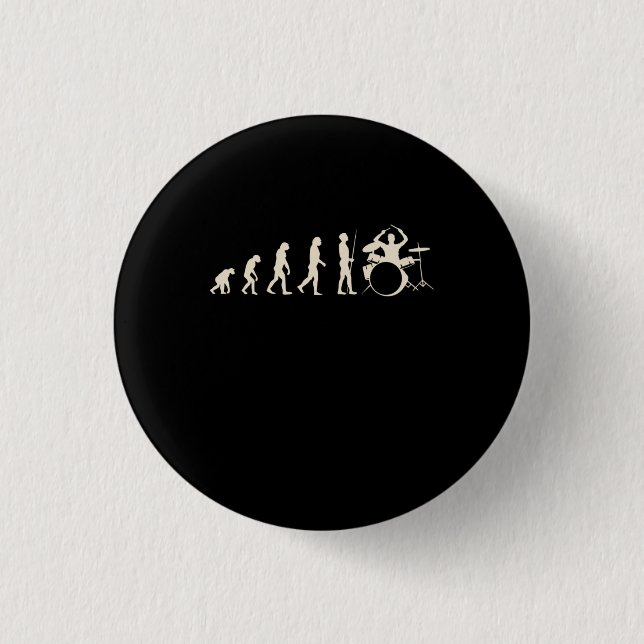 Badge Rond 2,50 Cm Évolution du batteur (Devant)