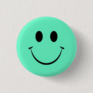 Badge Rond 2,50 Cm Face verte et heureuse