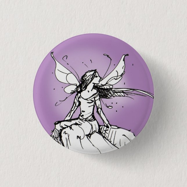 Badge Rond 2,50 Cm Fae pourpre (Devant)