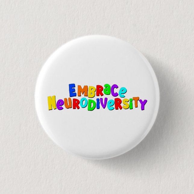 Badge Rond 2,50 Cm Faire place à la neurodiversité | Sensibilisation  (Devant)