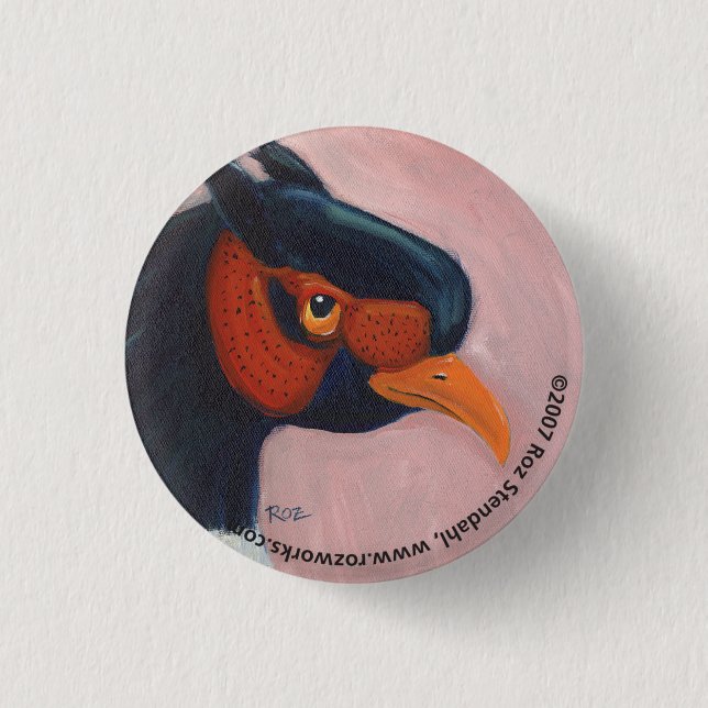 Badge Rond 2,50 Cm Faisan (Devant)