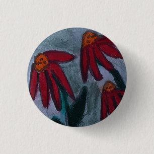 Badge Rond 2,50 Cm Faisées rouges