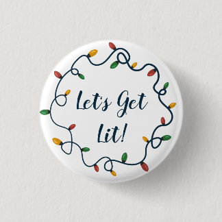 Badge Rond 2,50 Cm Faisons-nous briller les feux de Noël