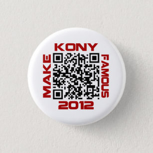 Badge Rond 2,50 Cm Faites à Kony le code visuel célèbre Joseph Kony
