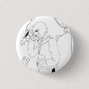 Badge Rond 2,50 Cm Fantaisie d'anime sombre Corbeau et Art démoniaque