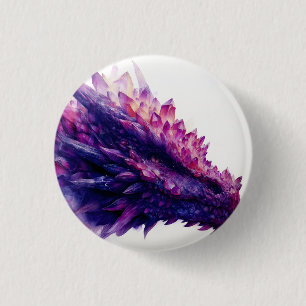 Badge Rond 2,50 Cm Fantastique Créature Mystique Améthyste Dragon
