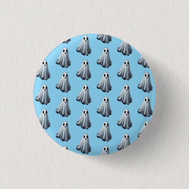 Badge Rond 2,50 Cm fantôme de feuille de lit (Devant)