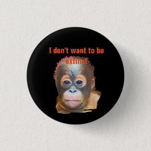 Badge Rond 2,50 Cm Faune d'orang-outan