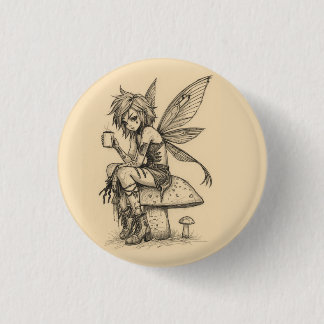 Badge Rond 2,50 Cm Fée du café