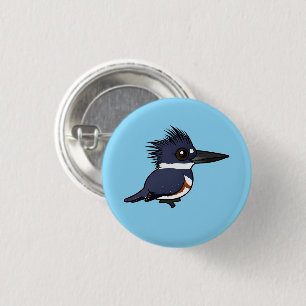 Badge Rond 2,50 Cm Femme Birdable Belted Kingfisher