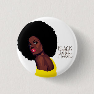 BADGE ROND 2,50 CM FEMME NOIRE AFRO FILLE NOIRE PEAU FOND