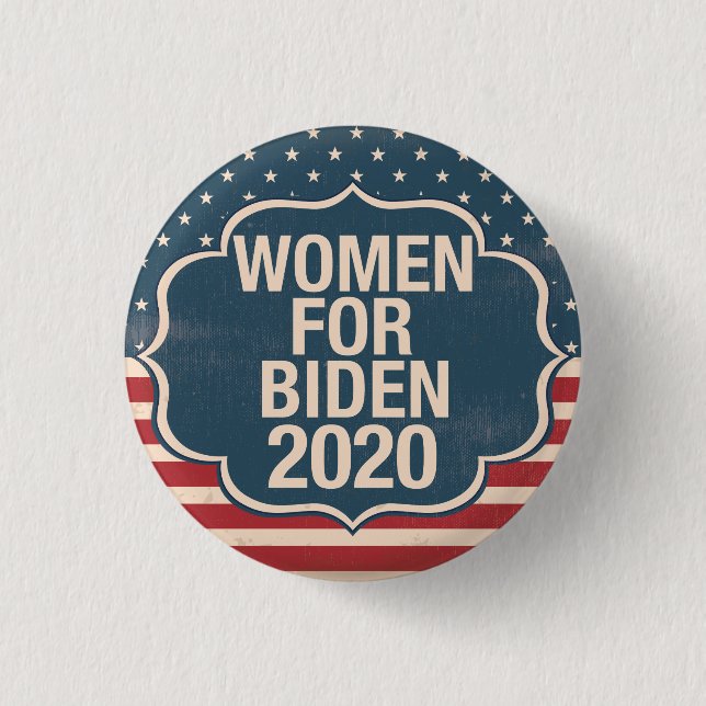 Badge Rond 2,50 Cm Femmes pour Biden 2020 (Devant)