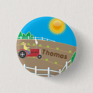 Badge Rond 2,50 Cm Ferme ensoleillée