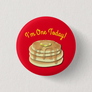 Badge Rond 2,50 Cm Fête d'anniversaire de Pancake