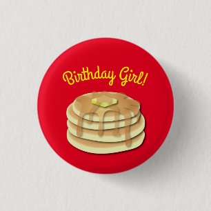 Badge Rond 2,50 Cm Fête d'anniversaire de Pancake