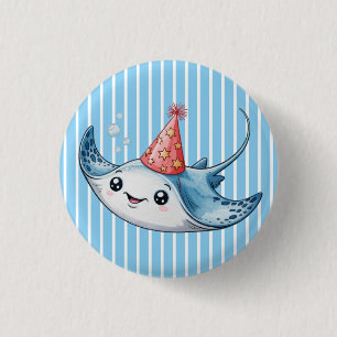 Badge Rond 2,50 Cm fête d'anniversaire de Stingray