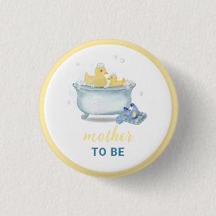 Badge Rond 2,50 Cm Fête de bébé Canard Maman Futur Maman Baby Shower