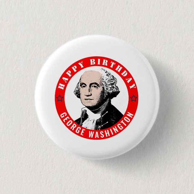 Badge Rond 2,50 Cm Fête de George Washington (Devant)