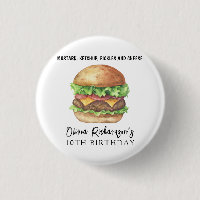 Fête de hamburger aquarelle Anniversaire