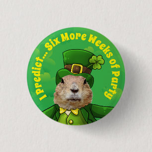 Badge Rond 2,50 Cm Fête de la marmotte de St. Patrick