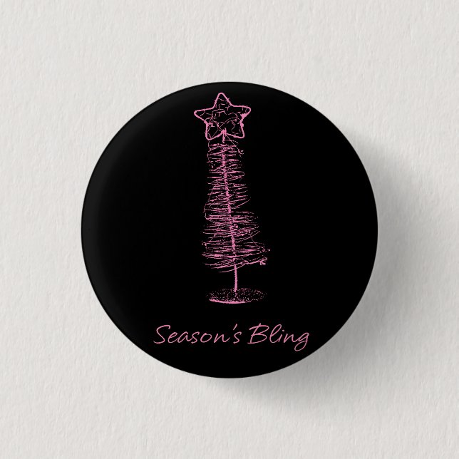 Badge Rond 2,50 Cm Fête de la saison de Bling (Devant)