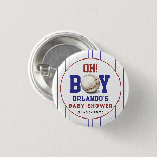 Badge Rond 2,50 Cm Fête de naissance bébé baseball garçon Jolie fêt