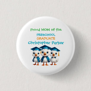 Badge Rond 2,50 Cm Fête de remise de diplômes de bébés oies mignons