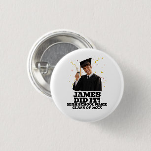 Badge Rond 2,50 Cm Fête de remise de diplômes personnalisée et amusan