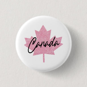 Badge Rond 2,50 Cm Feuille d'érable du Canada    