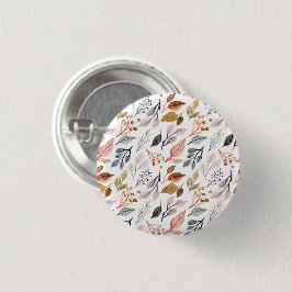 Badge Rond 2,50 Cm feuilles d'arbre