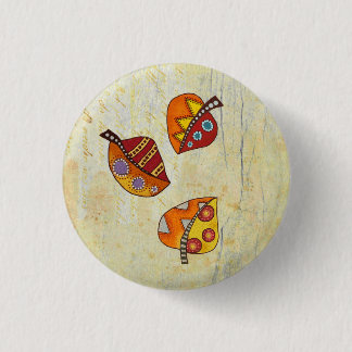 Badge Rond 2,50 Cm feuilles d'automne