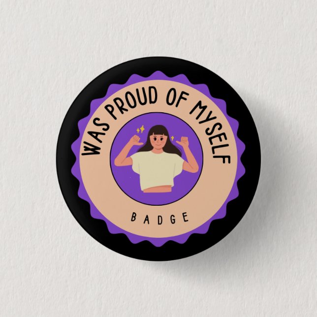 Badge Rond 2,50 Cm fier de moi épingle (Devant)