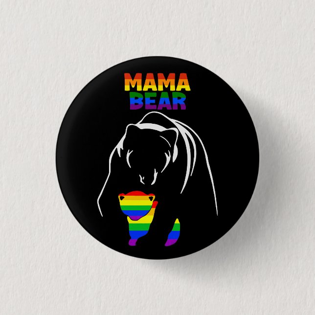 Badge Rond 2,50 Cm Fierté à l'ours de maman (Devant)