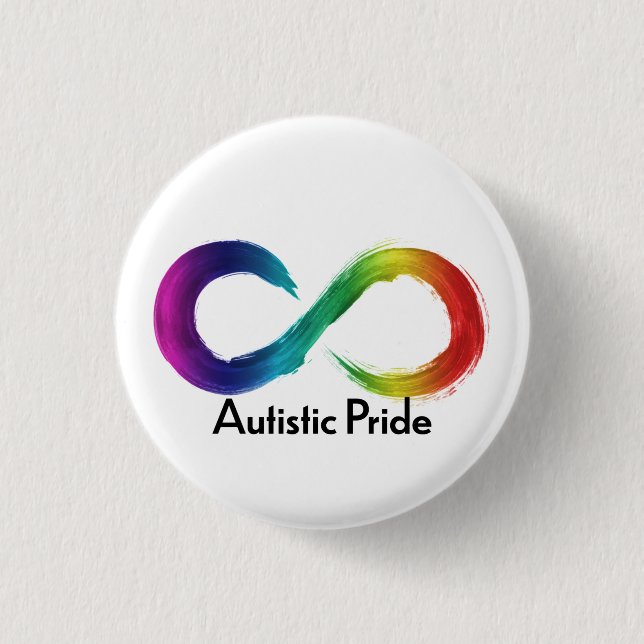 Badge Rond 2,50 Cm Fierté autistique (Devant)