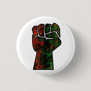 Badge Rond 2,50 Cm fierté noire drapeau rouge vert poing panafricain 
